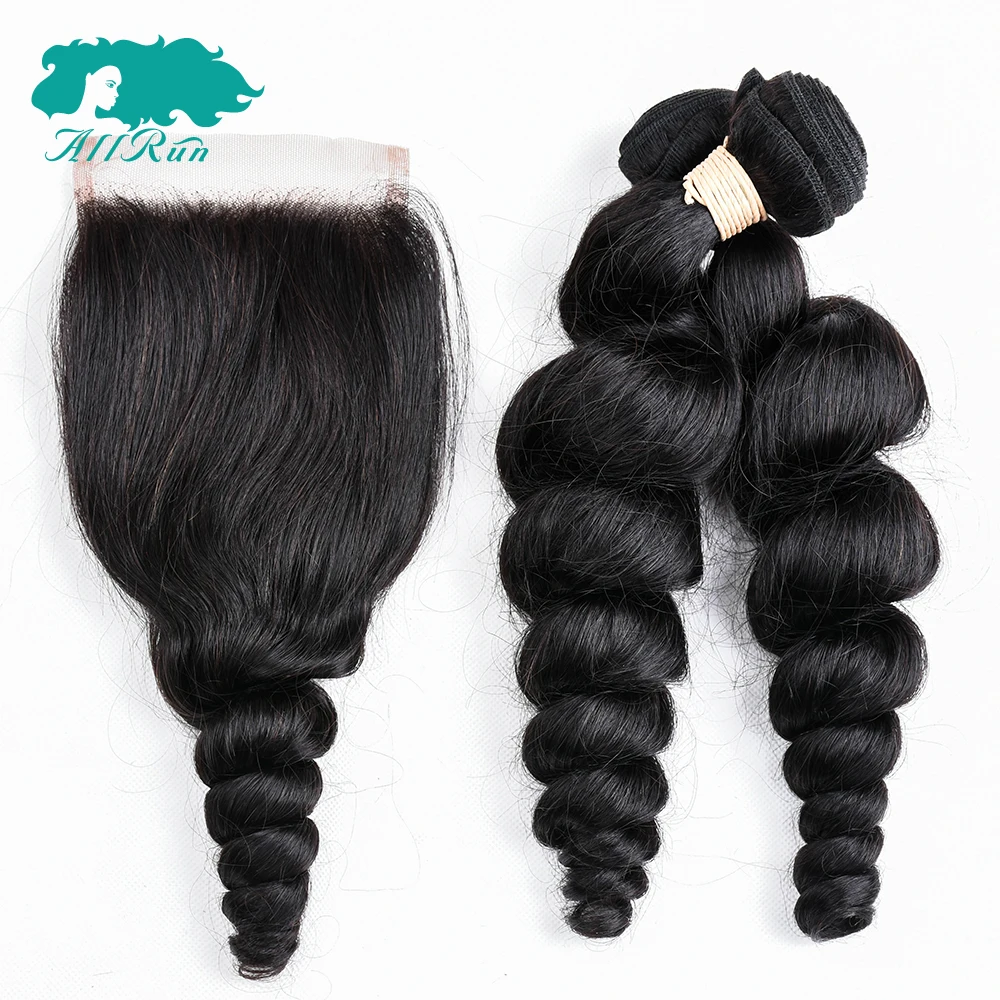 

Hot sale factory loose wave bundles with closure