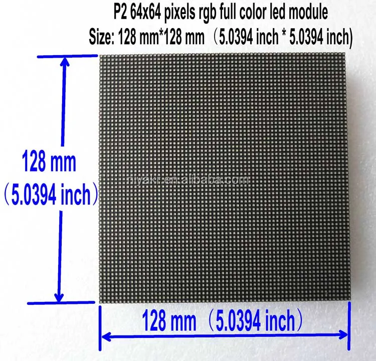 Niyakr Indoor Full Color Dot Matrix P2 Rgb 64*64 Led Module - Buy P2 ...