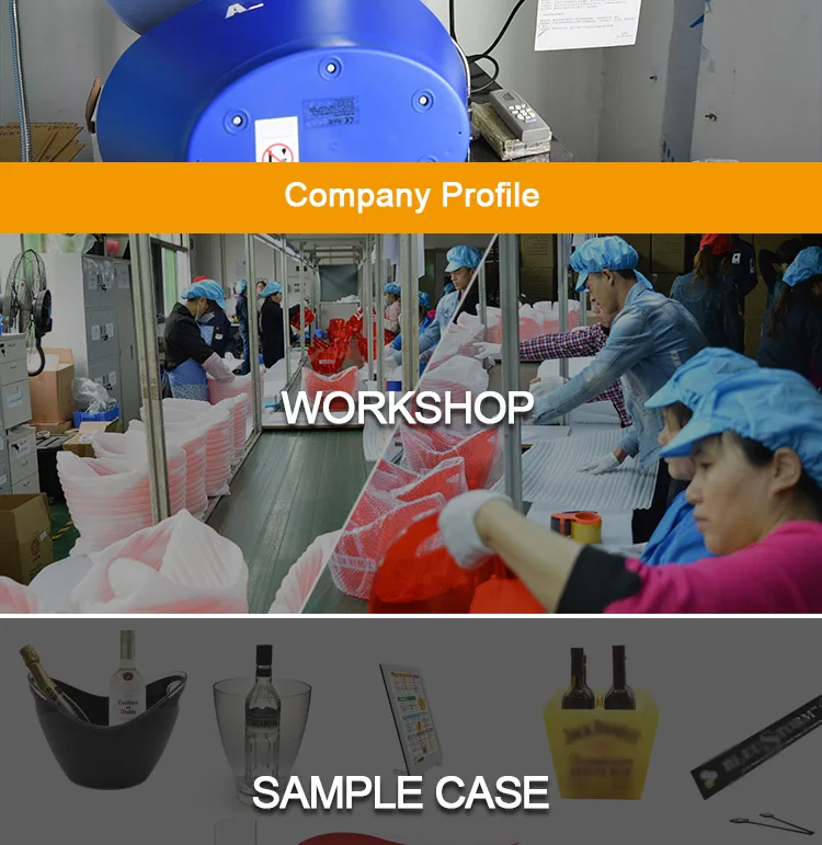 Custom Party Acrylic Plastic Beer Wine Champagne Led Ciroc Ice Bucket