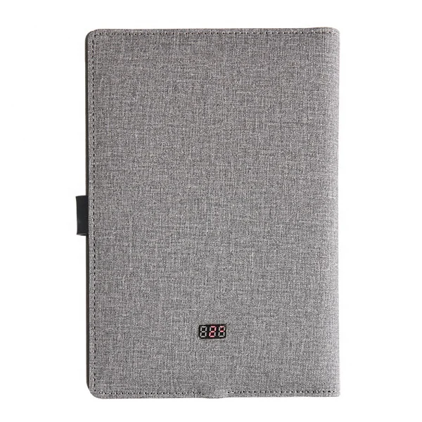 
b5 a5 smart phone holder faux leather organizer portfolio with power bank 