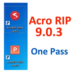 2019 Newest Free Download One Pass White Ink AcroRIP ver9.0.3 Acro RIP Software 9.0.3 Version For UV DTG Flatbed Printer