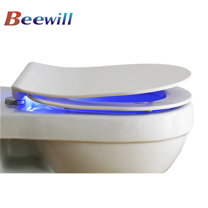 Soft Closing Led Light Toilet Seat Cover Metal Hinge Buy Toilet Lid