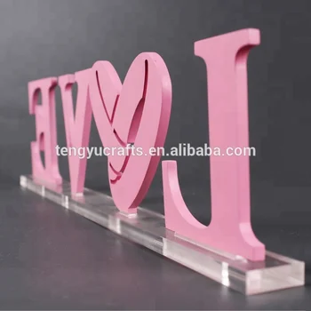 Plexiglass Holder Rack Thick Cube Decorative Love Acrylic Table