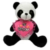 Manufacture custom soft stuff plush panda with heart for Valentine toys gifts