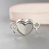 925 sterling silver heart decorative bracelet magnet magnetic clasps