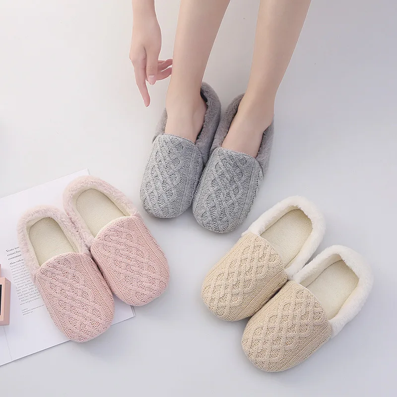 

Women's Cashmere Slippers Slipper Photo 1pair/opp Bag for Indoor/outdoor Comfort Cotton Fabric Plush with Three Colors 10 Pairs