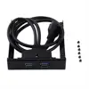 Floppy Disk USB 3.0 20 Pin 2 Ports Front Panel Bay Hub Bracket Cable