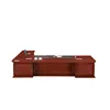 office furniture walnut wooden executive L desk office table