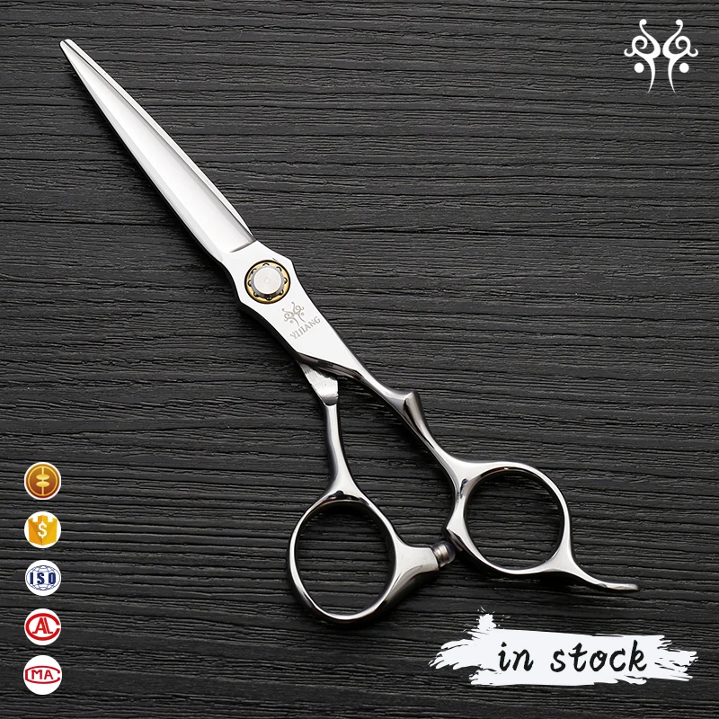 

YiJiang Original Cobalt Alloy Steel Hair Cutting Scissors With 440c Professional Hairdressing Shear, Sliver or customized