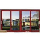 نيوزيلندا الفرنسية مزدوجة المزجج الأبواب نمط نوافذ من الألومنيوم