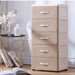 Image of Baby Cloth Cabinet Cupboard Storage Kid Wardrobe Furniture Child 5 Tier Plastic Drawer