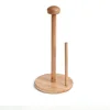 Wood bamboo Paper Towel Holder, Kitchen toilet office Hanger Rack Towel Roll Stand Organizer free Standing corner cabinet table
