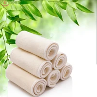 

Factory Price Liner Inserts For Baby Reusable Diaper Natural Bamboo 4 layer washable Cloth diaper Insert