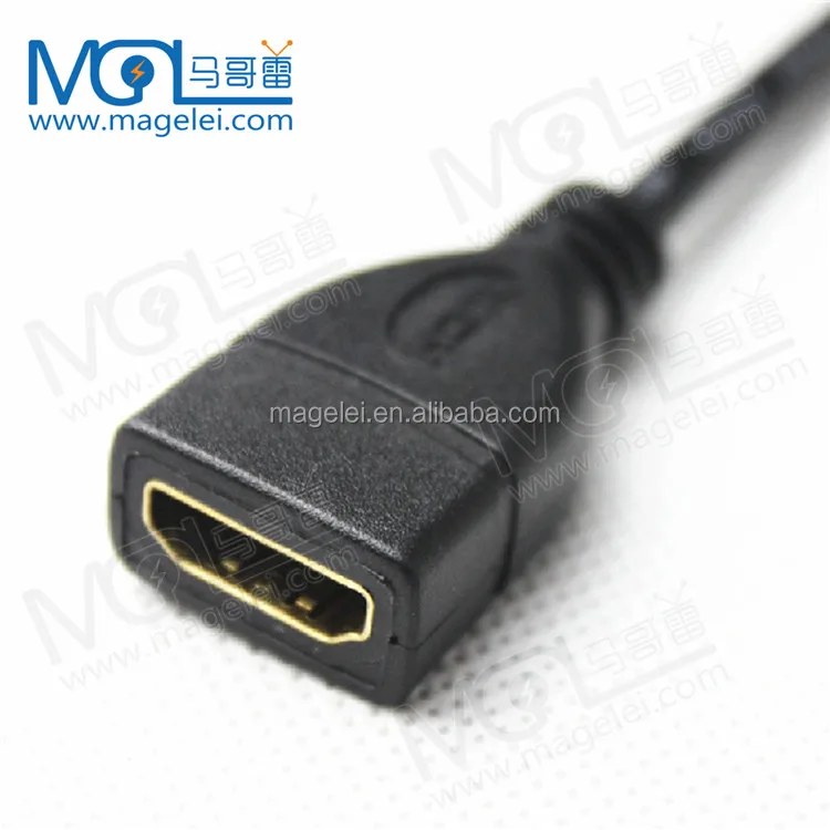 High Quality 15CM Mini HDMI Male To HDMI Female Extension Adapter cable - ANKUX.COM