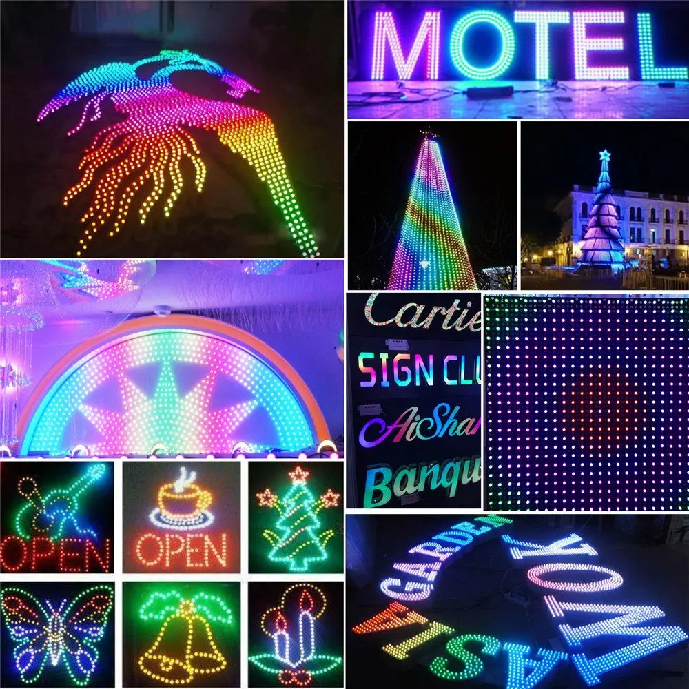 Christmas lights p6 outdoor smd led module led pixel ws2811 12mm ws2812 rgb led dmx pixel