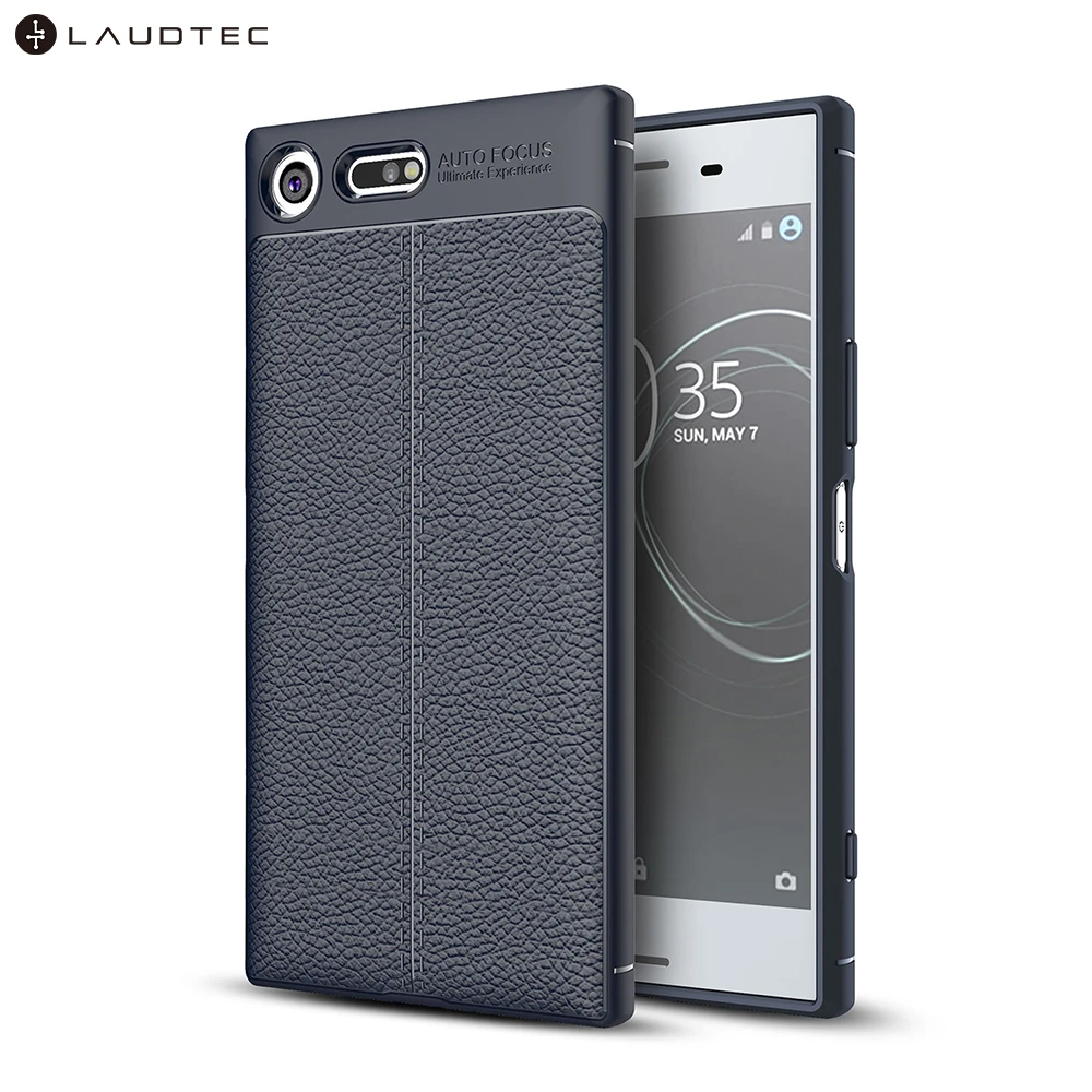 

Laudtec Litchi Leather Pattern TPU Back Cover Phone Case For Sony Xperia XZ Premium