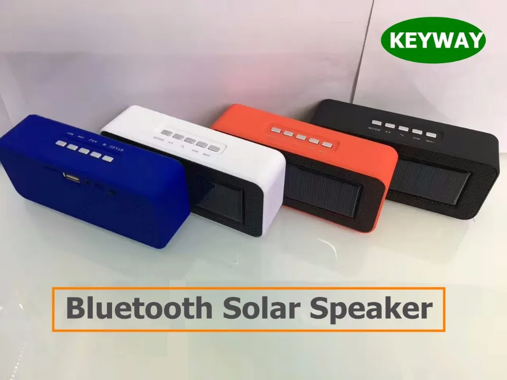 

Factory Directly Wholesale Universal Energy Outdoor Camping Mini Square Solar Bluetooth Speaker for Smart Phone, Black;white;dark blue/light blue;red