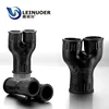 LEINUOER IP65 TPE Rubber 3-way Y-shaped Electrical Connector For Corrugated Conduit