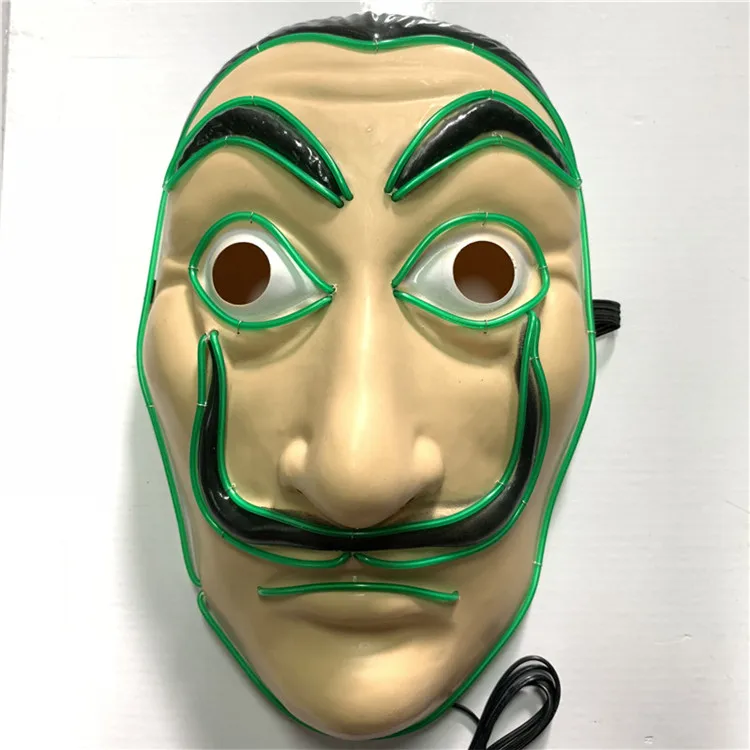 Maschera Dali Salvador CASA de Papel Halloween Plastica Emulsione Mask La Casa di Carta 