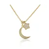 Custom moon and star necklace for women