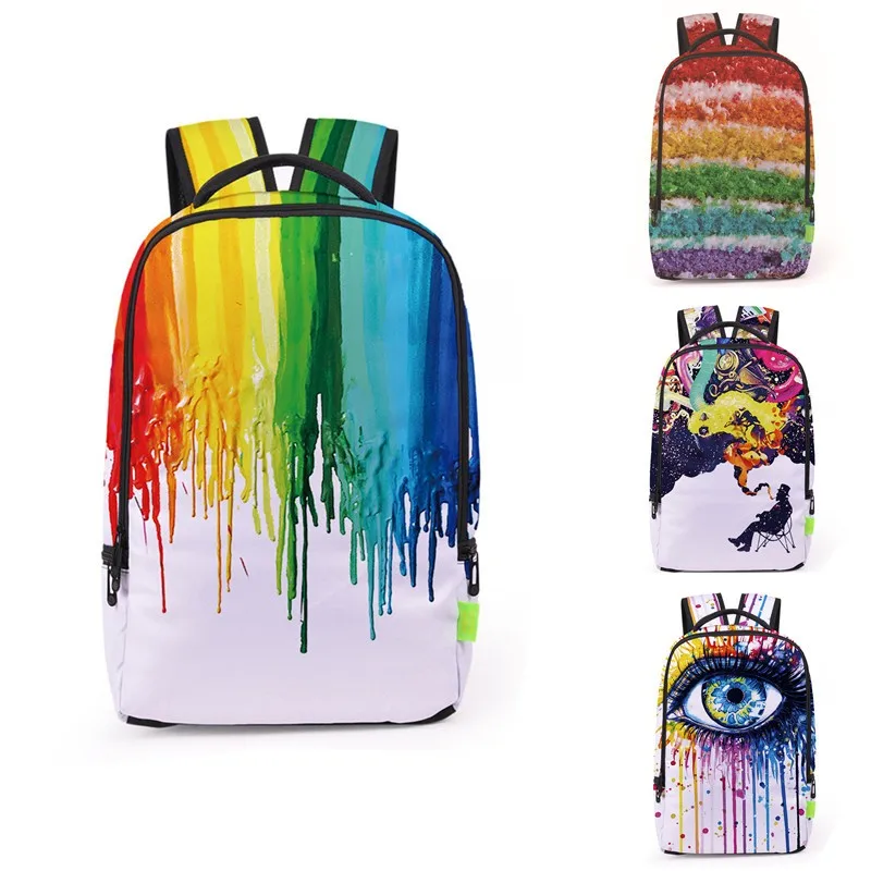 rainbow school bag