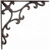 OEM Customized Pattern Rustic Brown Cast Iron Wall Shelf Bracket