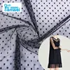 Black Dot Design 100% Polyester Tulle Netting Polyamide Elastic Girls Cloth Net Fabric Textile For Women Girls Dress