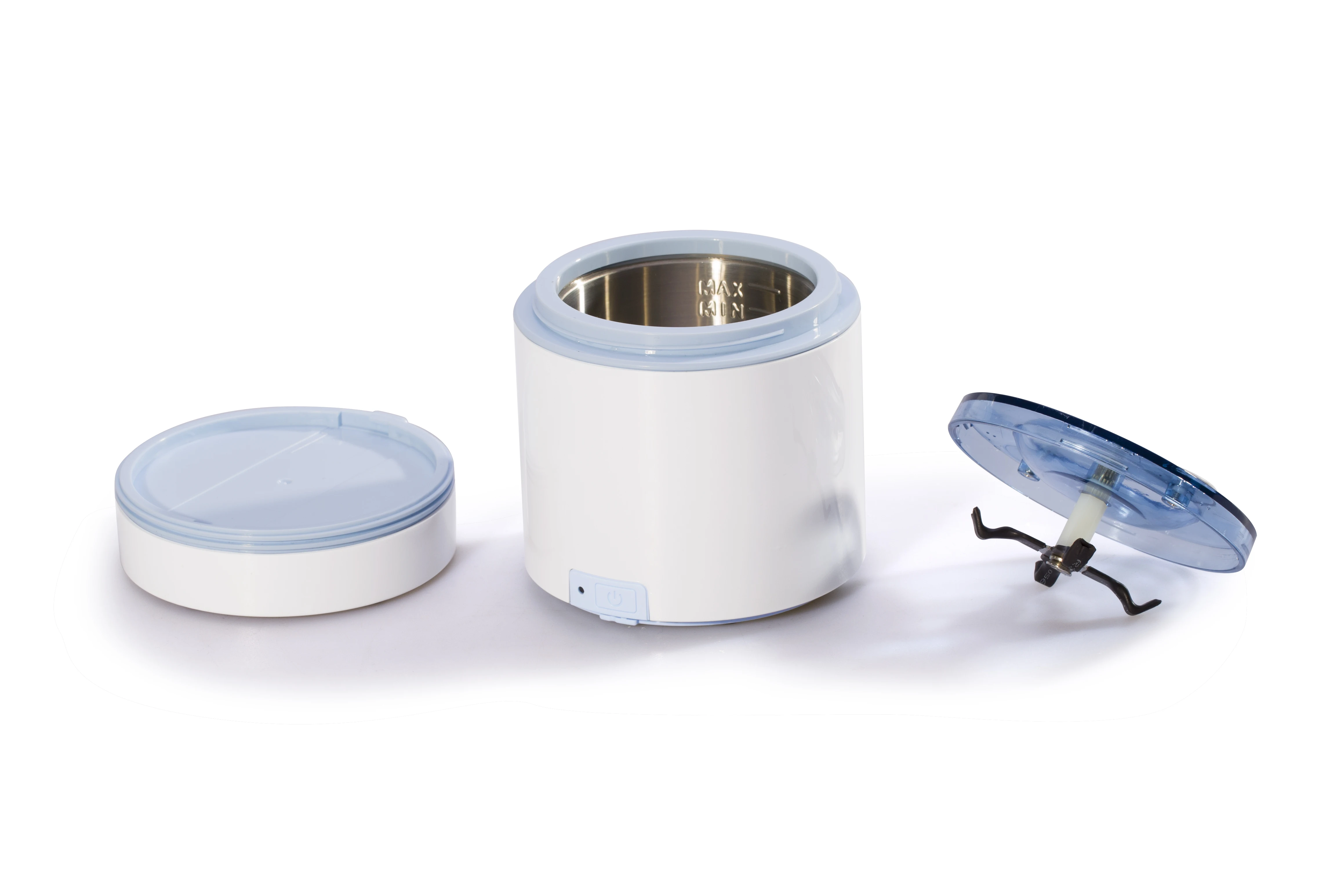 Mini detachable battery operated ultrasonic denture cleaner