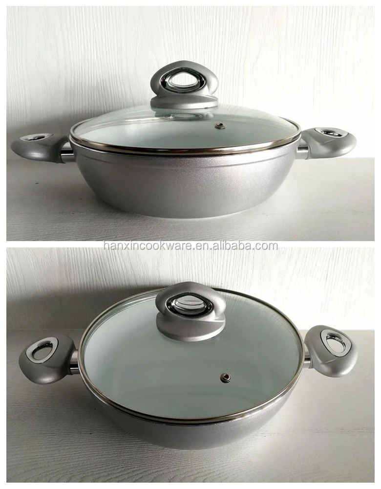 New Item Ceramic Cookware And White Ceramic Coated Wok With Two Side Handle Buy Ceramic