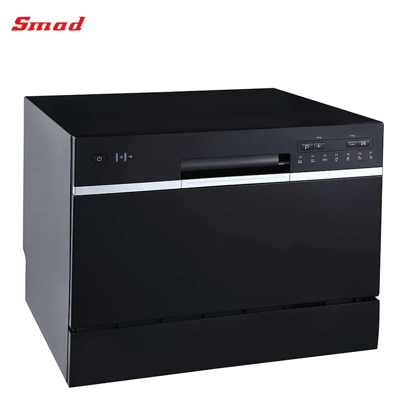 6 Place Settings Countertop Table Top Automatic Mini Portable Dish