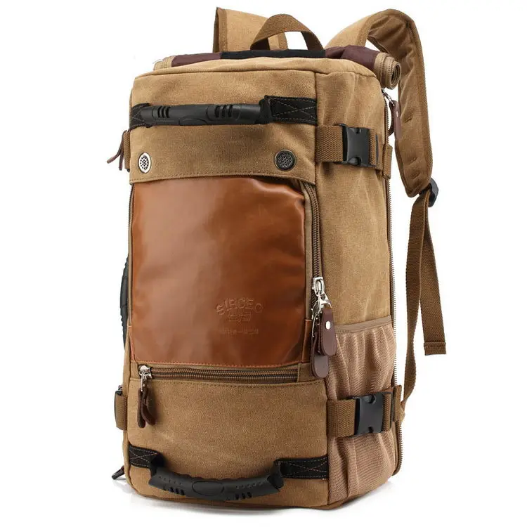 

Mochila Para Hombre Large Capacity Canvas Backpack Khaki Travel Backpack Laptop