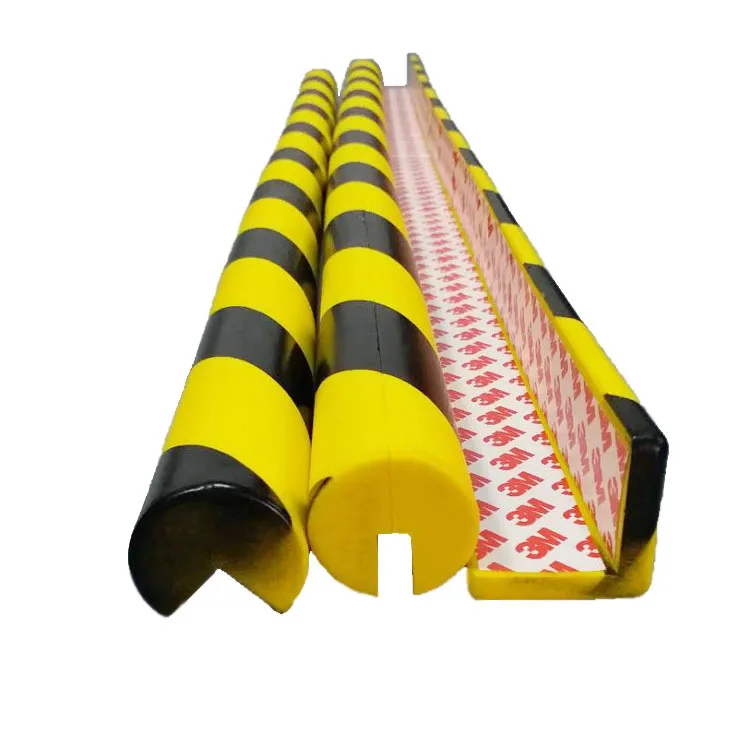 Flat Surface Protection Safety Foam Guard, Type S1, Black / Yellow,  Self-Adhesive (39 3/8 in)