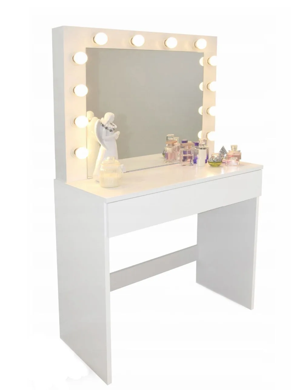Столик с зеркалом для косметики для девочек с лампочками