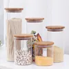 1L Bamboo Top Coffee Kitchen Canister Airtight Borosilicate Glass Jar Storage Container