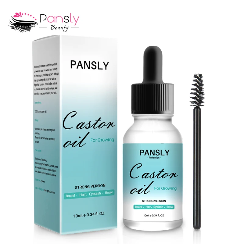 

PANSLY Castor Oil+ Brush Hair Growth Serum Eyelash Growth Essential Oil Hair Loss Products Nourish organic castor oil price