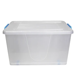 Image of New hot sale product 55L multi-functional transparent plastic storage box with lid