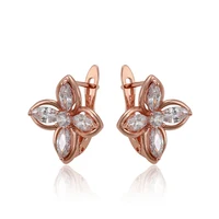 

92018 Xuping Fashion Color Women Jewelry Latest Fashion Rose Gold Plated Earring