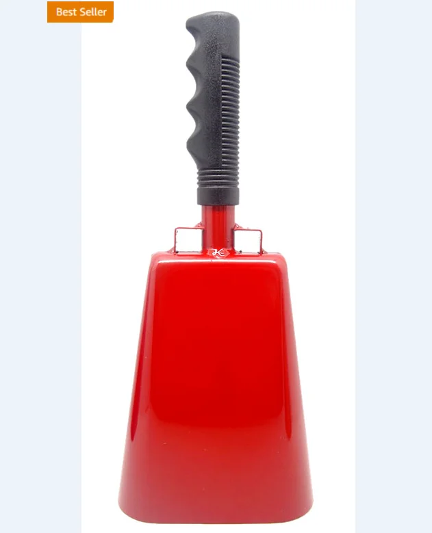 

Top seller cow bell for schools/sports events/football fans, bell metalbell factory from China, Pms colors