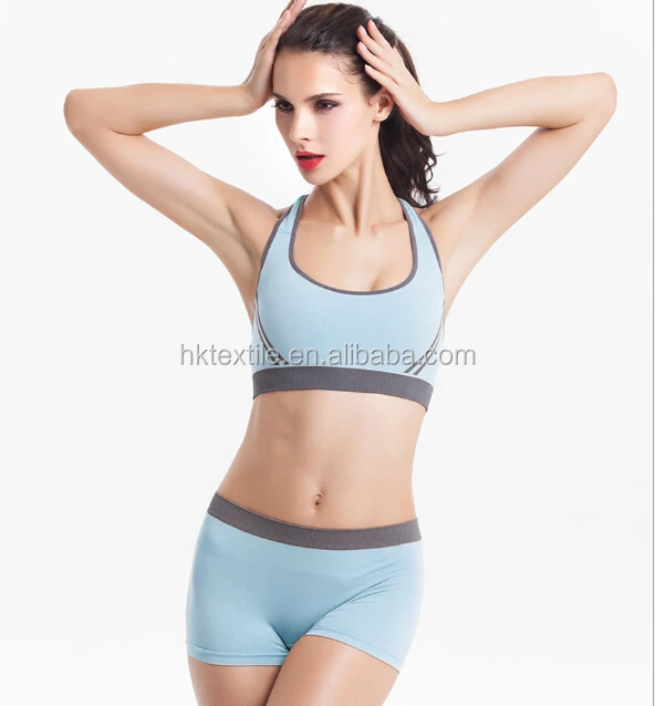 

Top quality wholesale sports underwear set breathable comfort sport bra women for yoga, 9 colors