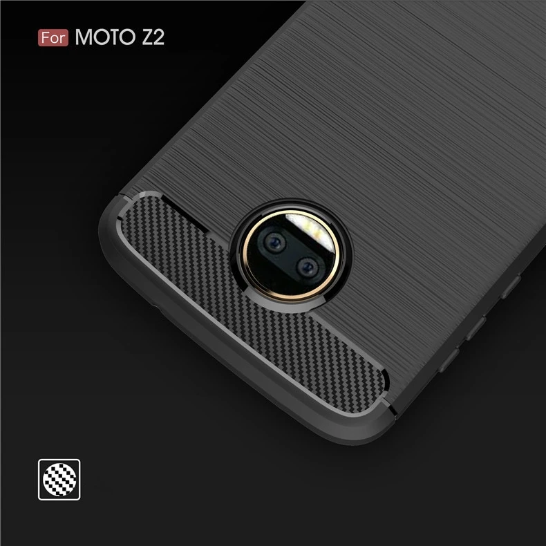 2017 New Arrival Carbon Fiber Tpu case for Motorola Moto Z2 brushed tpu soft cover for Motorola Moto Z2