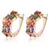 Hot selling cubic zirconia rose gold plated fantasy wholesale alloy top design earring