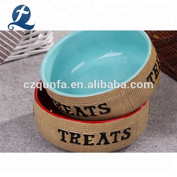 Personalized Eco Friendly Custom Cat Dog Feeders Ceramic Pet Bowl
