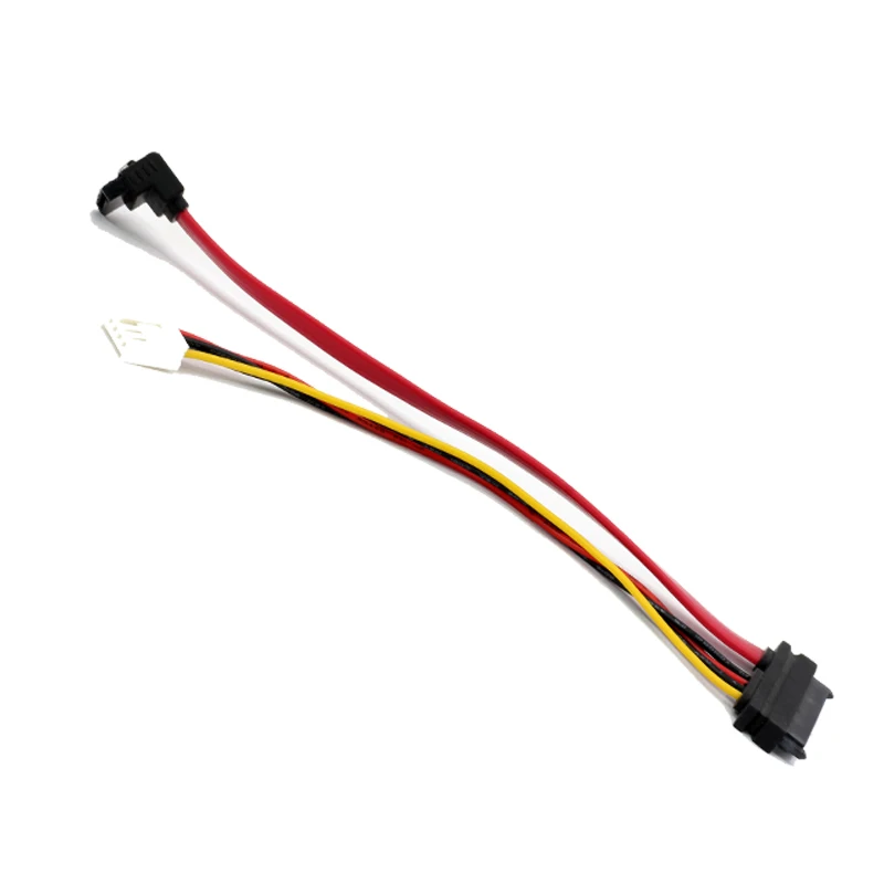 

Factory Custom Sata 22Pin Female To Sata 7Pin+4Pin HSG Power Cable, Red