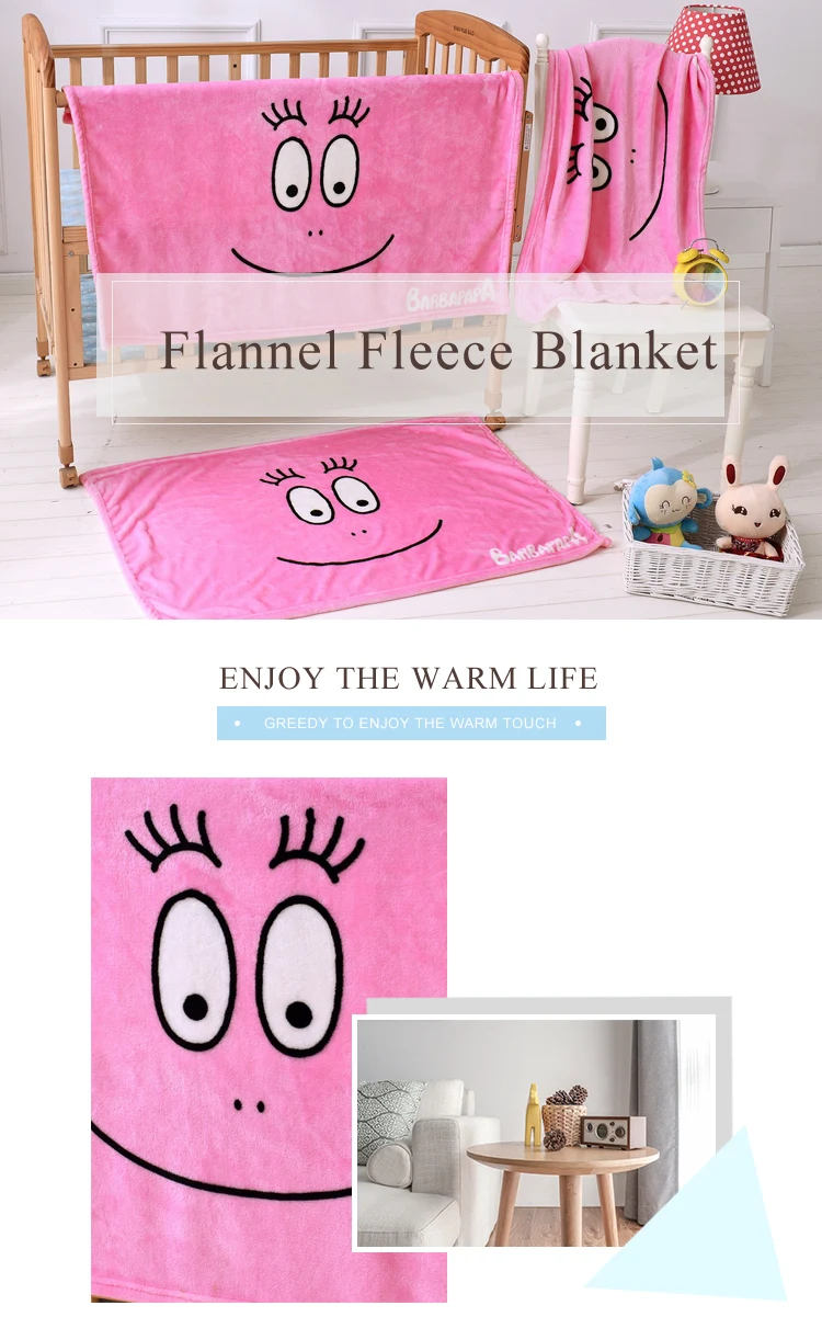 100% microfiber small baby blanket customized printed warm super soft polyester flannel fleece blanket