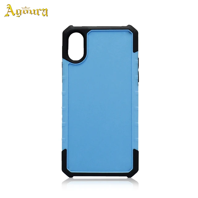 

2019 New design super protect fall risks creative groove mobile phone case for iPhone XS, Black, white,black+red.black+blue. black + green