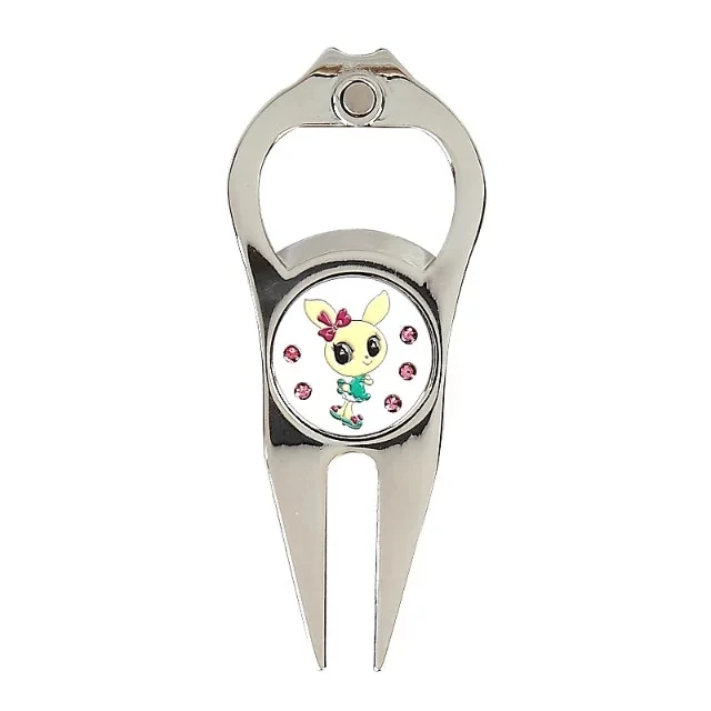 

bottle opener golf ball marker and divot tool, Gold / silver