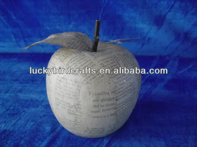 2012 new christmas decorations apple made of old paper/supplier