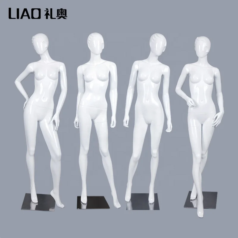 

Fashion Display Standing faceless abstract head adult mannequin female, White