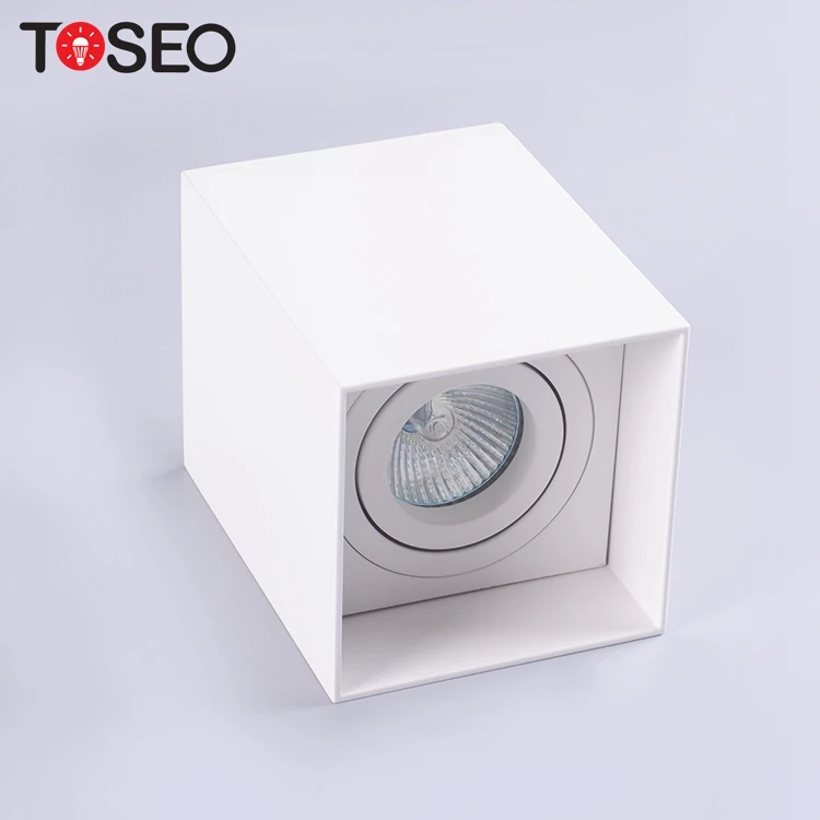 Mounted led ceiling down light fixture aluminium housing 90mm square surface mounted downlight