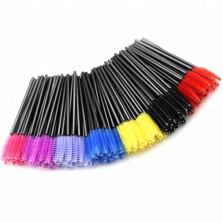 

50pcs/bag Nylon Bristle Duo Color Eyelash Extension Tool Disposable Mascara Wand Brush